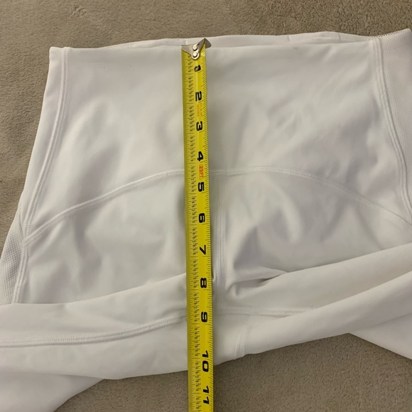 Lululemon White Mesh Crop Stretchy Leggings Size 8 - Picture 2 of 10